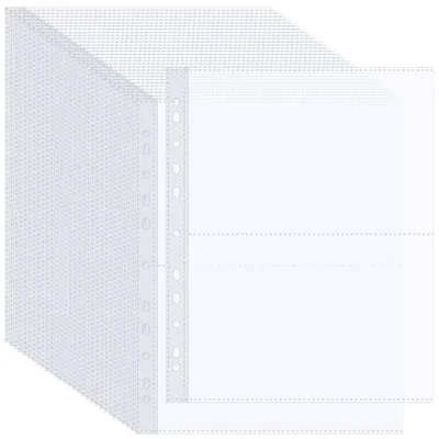 Fotohüllen A4, 30 Stück, 2-fach, transparent, für Ringordner, 213 x 152 mm