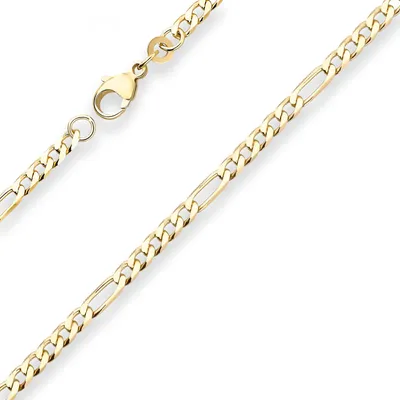 Produktbild von 3,4mm Armband Figarokette diamantiert Armschmuck aus 585 Gold Gelbgold 19cm