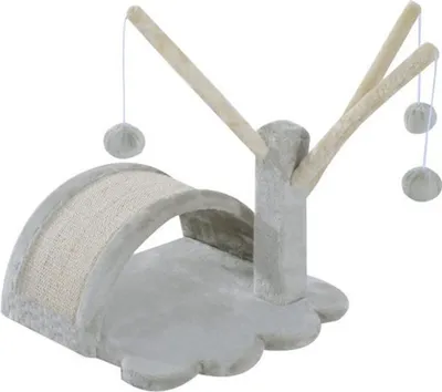 Zdjęcie produktu dla Drapak dla kota PawHut 40 cm Mała wieża dla kota z jaskinią, 2 piłki do zabawy, mata do drapania, drapak dla kota, drzewo wspinaczkowe, dla małych i dużych kotów, jasnoszary