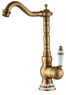 Immagine prodotto di Miscelatore per bagno, rubinetto per lavabo, miscelatore in Vetroceramica, stile antico, ottone, modello H59A, attacco in ottone da 3/8 di pollice