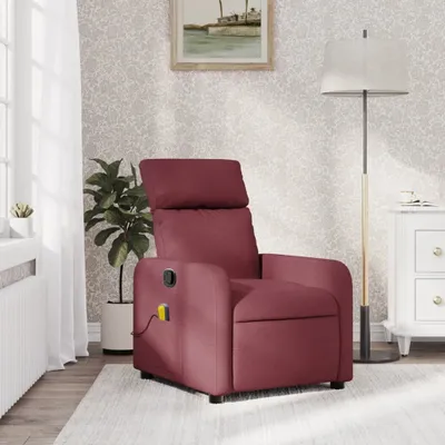 Produktbild von CLORIS Massagesessel Weinrot Stoff - Fernsehsesel LL0000255266