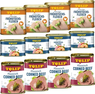 Produktbild von TULIP Bundle 4x 340g Corned Beef 340g Hähnchen 4x 200g Schwein Frühstücksfleisch