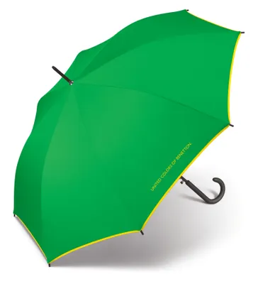 Produktbild von Automatik Damen Herren Regenschirm Stockschirm Benetton groß stabil robust