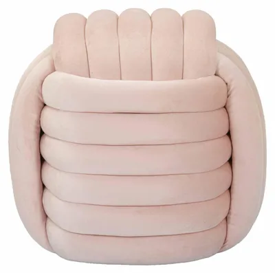 Produktbild von Hocker Knotenoptik Velours 45x45x45 cm Rosa Mauro Ferretti Softy