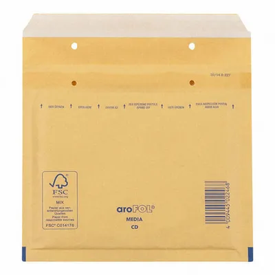 Produktbild von 100x AROFOL CLASSIC Luftpolstertasche  CD 180x165mm für CD/DVD braun