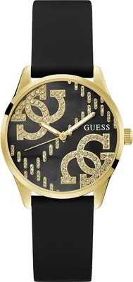 Produktbild von Guess Damen Analog-Uhr Schwarz/Gold G STITCH GW0755L3