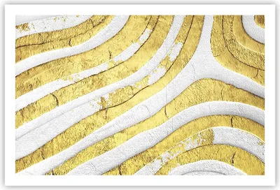 Produktbild von Poster - Poster ohne Rahmen - Abstraktion Gold Weiß - 91,5x61 cm - Wand Bild - Wanddeko - Wandbilder - Kunstposter - Wandposter - Bilder - Kunstdruck - Wanddekoration - Wandbild - P2XAA91x61-4511