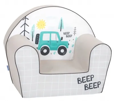 Produktbild von Delsit Dětské křesílko, pohovka - Jeep beep beep, šedé