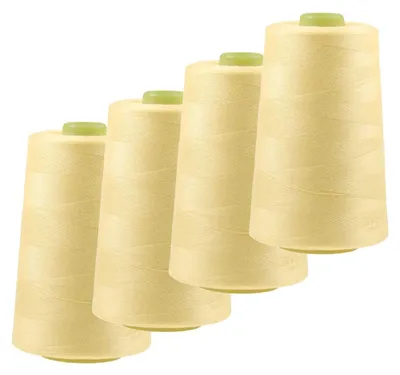 Produktbild von 4 x 4572m Overlock-Garn Overlock-Nähgarn  Polyestergarn Farbe 501 bis 540, Farbe:A512 vanille