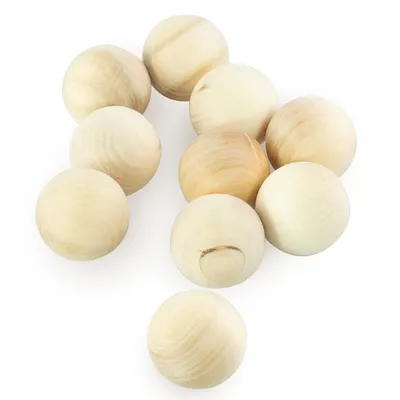 Produktbild von Holzkugeln "10 Balls unfinished" 35 mm
