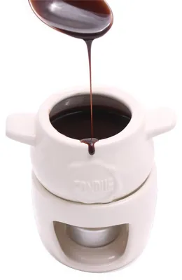 Produktbild von Schoko Fondue Set weis beige Nr 01