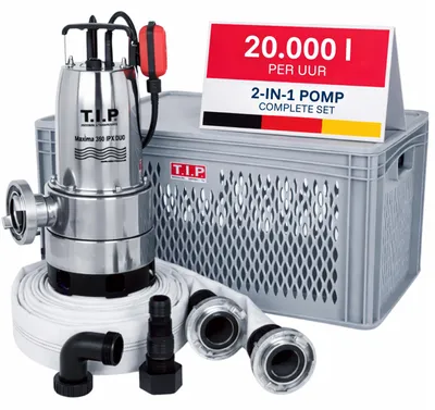 Hochwasser-Set Maxima 350 IPX DUO, 20.000 l/h, 1 mm Flachsauger