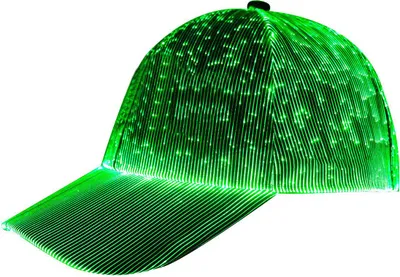 Produktbild von LED-Lichtfaser Baseballcap, USB aufladbar, 7 Farbwechsel, 5 Modi, Partyhut für Damen und Herren, Schwarz