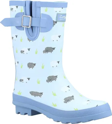 Produktbild von Cotswold - Damen Gummistiefel "Farmyard", Schaf FS9712 (40 EU) (Blau)