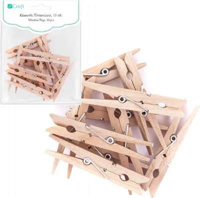 Obrázok produktu pre Prírodné drevené kolíky na oblečenie 7,2 cm / 10 kusov DpCraft na dekoráciu