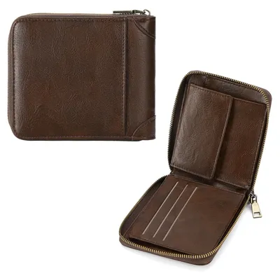 Imagen del producto de Billetera vegana de cuero para hombre con protección RFID