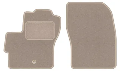 Obrázok produktu pre Predné velúrové koberce pre: Mazda 3 I BK 2003-2009 (hatchback) – 2 ks, béžové, na mieru – Wielganizator LUX