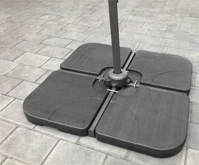 Produktbild von Schirmständerplatten zum Befüllen Ampelschirmplatten Sonnenschirmplatten Sonnenschirmständer schwarz