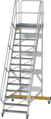 Produktbild von Günzburger Steigtechnik Plattformtreppe 60° fahrbar Stufenbreite 1 m 14 Stufen - 600754