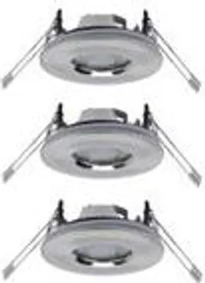 Imagen del producto de Paulmann 2easy Premium Einbauleuchten 3er Spot-Set starr IP65 51mm Eisen gebürstet