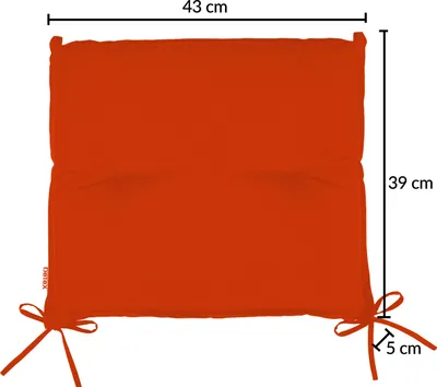 Image de DETEX® Ensemble de 6 Coussins Boston de Chaise de Jardin Orange Coussin de siège de Jardin en Polyester intérieur extérieur
