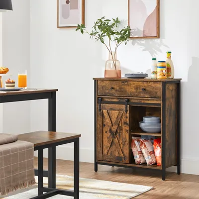 Produktbild von VASAGLE Sideboard Kommode, 70 x 30 x 80 cm, mit Schublade, mit Schiebetür