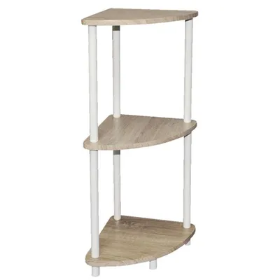 Produktbild von Eckregal Eichenoptik Standregal Badezimmerregal Küchenregal Duschregal Ablage