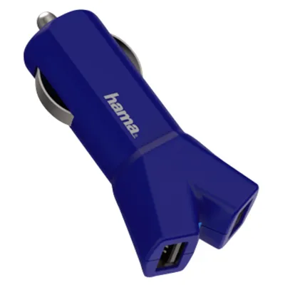 Produktbild von Hama Dual USB-Ladeadapter 2-fach, 3,4 A, blau