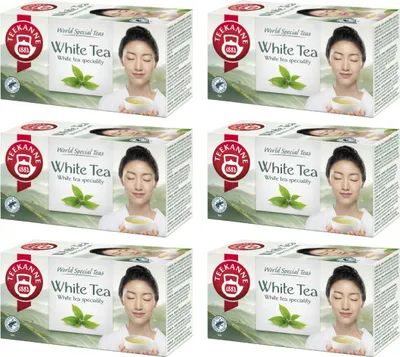 Produktbild von Teekanne Weißer Tee 6x 20 Teebeutel - Weisser Tee Beutel ohne Zusätze White Tea