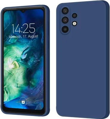Produktbild von Hülle für Samsung Galaxy A32 5G Case Cover Bumper Silikon Softgrip Schutzhülle Farbe: Blau
