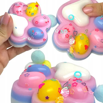 Produktbild von SquishySquishies Katzenpfote Pastel Sensorischer Stressball mit Streuseln