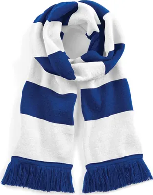 Image de Beechfield B479 | Varsity Scarf / Echarpe d'hiver pour homme - Couleur : Bright Royal/White - Taille : One Size