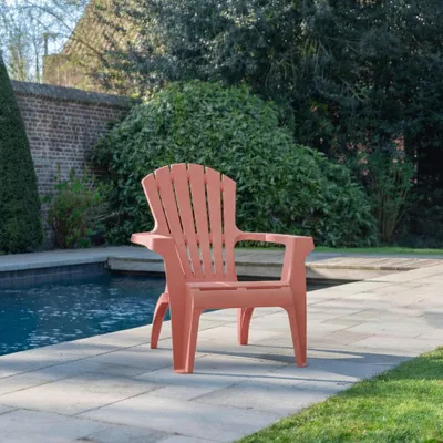 Image de Fauteuil Adirondack de Jardin en Résine Empilable Terracotta