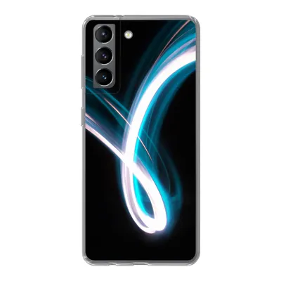 Produktbild von MuchoWow® Handyhülle Schutzhülle Hülle für Samsung Galaxy S21 Hell - Blau - Abstrakt Silikon Softcase Handy Hülle - Softcase