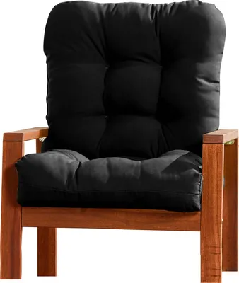 Produktbild von (106 * 53 cm, Schwarz) Schaukelstuhlkissen, siamesische wasserdichte Sonnenschutz-Stuhlmatte für den Außenbereich, Sitzkissen, Rückenkissen