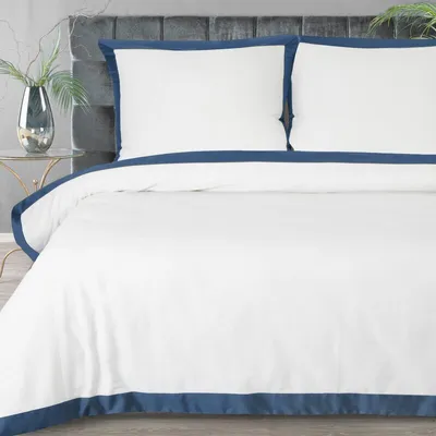 Produktbild von Eurofirany Bettwäschegarnitur Bettwäsche Satin  REINA25C 160x200 cm 3 TLG SET: mit 2 Kissenbezüge 70x80 cm weiß G