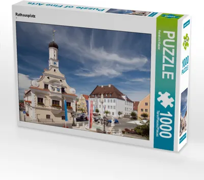 Produktbild von CALVENDO Puzzle Rathausplatz 1000 Teile Puzzle quer | 1000 Teile Lege-Größe 64x48cm Foto-Puzzle für glückliche Stunden