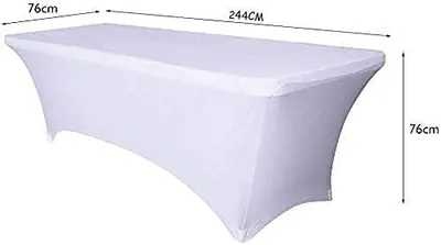 Stretch Tischdecke 2,44 m rechteckig Spandex elastisch Tischschutz