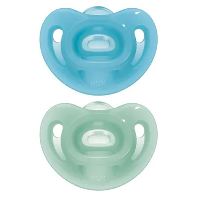 Produktbild von Nuk 10.175.214 Sensitive 0-6M Silikon-Schnuller, BPA-frei