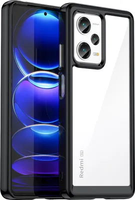 Obrázek produktu pro Pouzdro pro Xiaomi Redmi Note 12 Pro+ průhledné, nárazuvzdorné TPU silikonové ochranné pouzdro černé