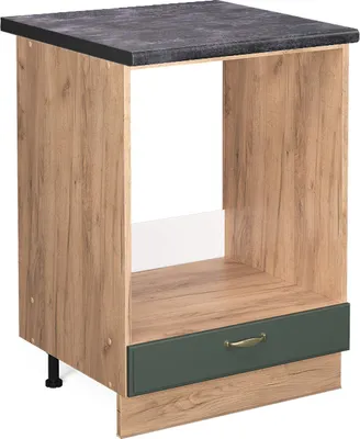 Produktbild von Herdumbauschrank Vicco Fame-Line Grün-Gold Landhaus 60 cm , AP Anthrazit, Model 46997