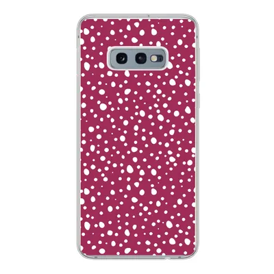 Produktbild von MuchoWow® Handyhülle Schutzhülle Hülle für Samsung Galaxy S10e Tupfen - Rot - Weiß Silikon Softcase Handy Hülle - Handy
