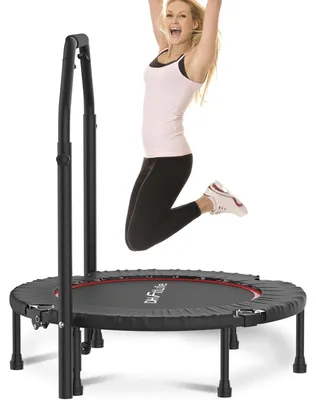 Immagine prodotto di Trampolino fitness pieghevole - Ø 102 cm - Maniglia regolabile - Fino a 150 kg