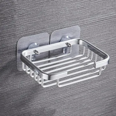 Imagen del producto de Dispensador de jabón de acero inoxidable para montaje en la pared, autoadhesivo, resistente a la humedad, ideal para baños