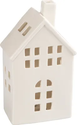 Obrázek produktu pro RETLUX RXL 390 Porcelánový domeček na čajovou svíčku, výška 18,4 cm, bílá barva