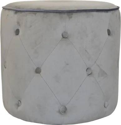 Produktbild von Hocker Sitzhocker Sitzpouf Pouf Fußhocker in Grau