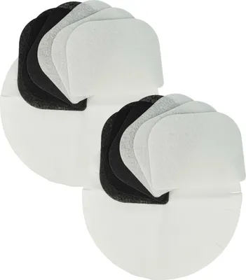 Produktbild von vhbw 12x Papierfilter, 6x Fettdunstfilter, 6x Aktivkohlefilter kompatibel mit DeLonghi F895, F28311, F891, D8 Fritteuse - 24-tlg. Filter-Set