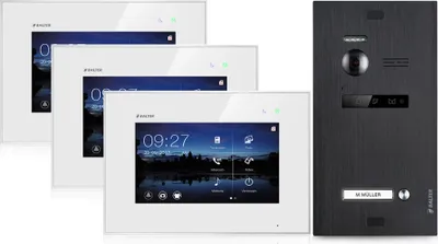 Productafbeelding van Video-intercomsysteem voor eengezinswoning, 3 monitoren, Balter EVO, zwart