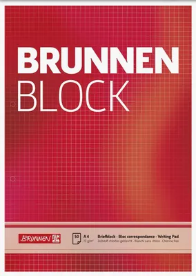 Produktbild von BRUNNEN Briefblock A4 kariert gelocht 1052758