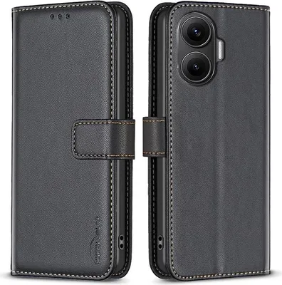Produktbild von Xiaomi Poco F7 Hülle - BINFEN Klapphülle - Schwarz